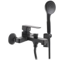 Змішувач для ванни Haiba Kubus 009 Euro Чорний (HB3932)