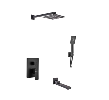 Вбудована душова система Haiba Kubus 009 (Inner) Black (HB3949)