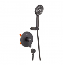 Змішувач для душу Haiba Amanda 003 (Inner) Black (HB3956)