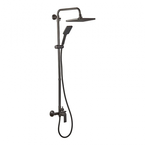 Душова колона із змішувачем та подовжувачем у комплекті Haiba Alex 003-J Graphite (HB3996)