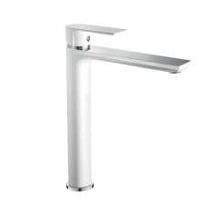 Змішувач для умивальника HAIBA ALEX 001 HIGH WHITE-CHROME (HB9564)