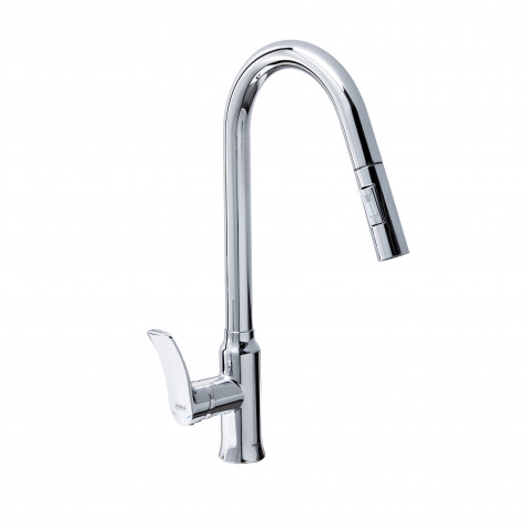 Смеситель для кухни Haiba Bolero 014 с выдвижной воронкой (HB9591)