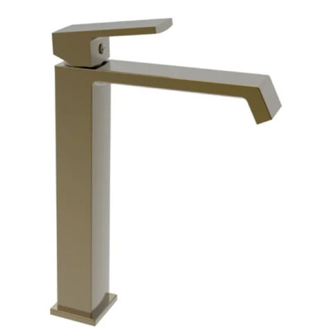 Смеситель для умывальника Haiba GAUDI 001 (HIGH) BRUSHED GOLD (HB9597)