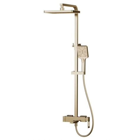 Душевая колонна со смесителем Haiba KANT 009-J BRUSHED GOLD (HB9606)