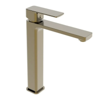 Смеситель для умывальника высокий Haiba KUBUS 001 (HIGH) BRUSHED GOLD (HB9623)