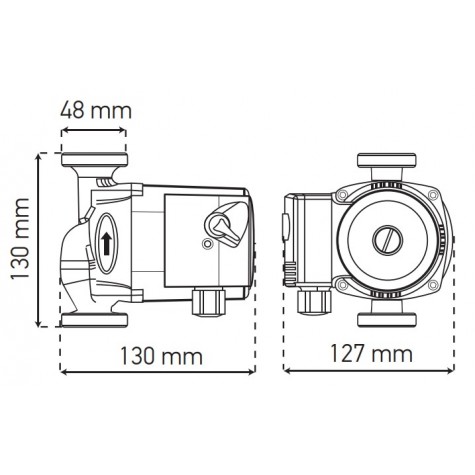Насос циркуляционный центр. Koer KP.GRS-25/4-130 (KP0250)