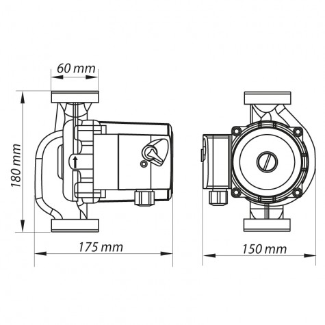 Насос циркуляционный центр. Koer KP.GRS-32/8-180 (KP0252)