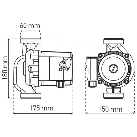Насос циркуляционный центр. Koer KP.GRS-32/8-180 (KP0252)