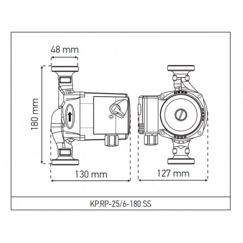 Рециркуляційний насос Koer KP.RP-25/6-180 SS (з гайками) (KP2795) Рециркуляційний насос Koer KP.RP-25/6-180 SS (з гайками) (KP2795)