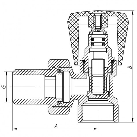 Вентильний кран 1/2x1/2 Koer KR.901 (KR0002) Вентильний кран 1/2x1/2 Koer KR.901 (KR0002)