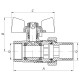 Кран с американкой 1/2" (Koer KR.227.W) белый (KR0015)