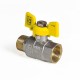 Кран кульовий KOER KR.218.G - 1/2" FM ГШМ YELLOW, ручка "метелик" жовта (KR0036)