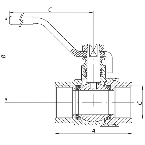 Кран шаровый Koer 3/4" ГГР (KR.214) (KR0042) Кран шаровый Koer 3/4" ГГР (KR.214) (KR0042)