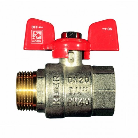 Кран кульовий Koer 3/4" ГШМ (KR.218) (KR0043) Кран кульовий Koer 3/4" ГШМ (KR.218) (KR0043)