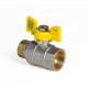 Кран шаровой KOER KR.218.G - 3/4" FM ГШМ YELLOW, ручка "бабочка" желтая (KR0094)