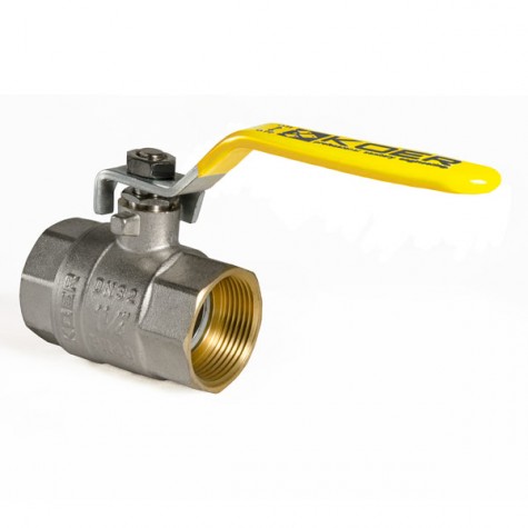Кран кульовий KOER KR.214.G - 1 1/4" FF ГГВ YELLOW, ручка "важіль" жовта (KR0115) Кран кульовий KOER KR.214.G - 1 1/4" FF ГГВ YELLOW, ручка "важіль" жовта (KR0115)