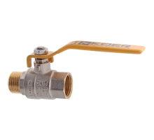 Кран кульовий KOER KR.215.G - 1/2" FM ГШВ YELLOW, ручка "важіль" жовта (KR0116)