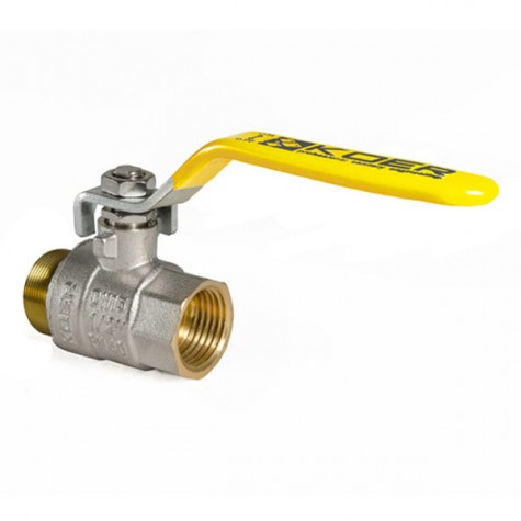Кран шаровой KOER KR.215.G - 1/2" FM ГШВ YELLOW, ручка "рычаг" желтая (KR0116) Кран шаровой KOER KR.215.G - 1/2" FM ГШВ YELLOW, ручка "рычаг" желтая (KR0116)