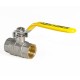 Кран шаровой KOER KR.214.G - 1/2" FF ГГВ YELLOW, ручка "рычаг" желтая (KR0123)