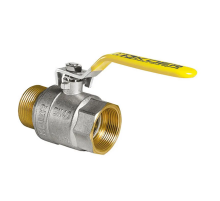 Кран шаровой KOER KR.215.G - 1 1/4" FM ГШВ YELLOW, ручка "рычаг" желтая (KR0125)