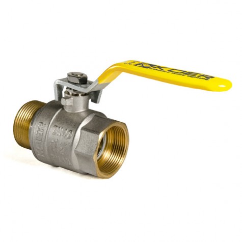Кран кульовий KOER KR.215.G - 1 1/2" FM ГШВ YELLOW, ручка "важіль" жовта (KR0126) Кран кульовий KOER KR.215.G - 1 1/2" FM ГШВ YELLOW, ручка "важіль" жовта (KR0126)