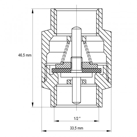 Клапан зворотний 1/2" (Koer KR.171) (KR0127)
