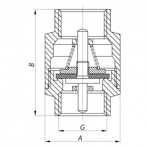Клапан зворотний 1-1/4" (Koer KR.171) (KR0130) Клапан зворотний 1-1/4" (Koer KR.171) (KR0130)
