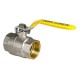 Кран шаровой KOER KR.214.G - 1 1/2" FF ГГВ YELLOW, ручка "рычаг" желтая (KR0136)
