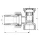 Вентиль кутовий 3/4x3/4 Koer KR.902 (KR0139).