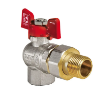 Кран з американкою 1" (Koer KR.228) кутовий (KR0149)