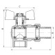 Кран с американкой 1" (Koer KR.228) угловой (KR0149)