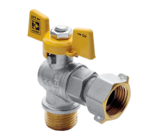 Кран с накидной гайкой 3/4" ГШМ ГАЗ УГЛОВОЙ KOER KR.221.G (KR0169)