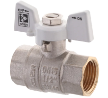 Кран кульовий KOER 1/2" ГГМ (KR.217.W) білий (KR0177)