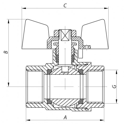 Кран кульовий Koer 1" ГГМ (KR.217.W) білий (KR0180) Кран кульовий Koer 1" ГГМ (KR.217.W) білий (KR0180)