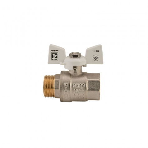 Кран кульовий KOER 3/4" ГШМ (KR.218.W) білий (KR0183)