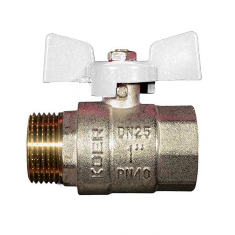 Кран кульовий Koer 1" ГШМ (KR.218.W) білий (KR0184) Кран кульовий Koer 1" ГШМ (KR.218.W) білий (KR0184)