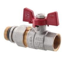 Кран с американкой 1/2" "антипротечка" (Koer KR.227-Gi) (KR0189)