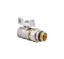 Кран с американкой 1/2" "антипротечка" (Koer KR.227.W-Gi) белый (KR0190)
