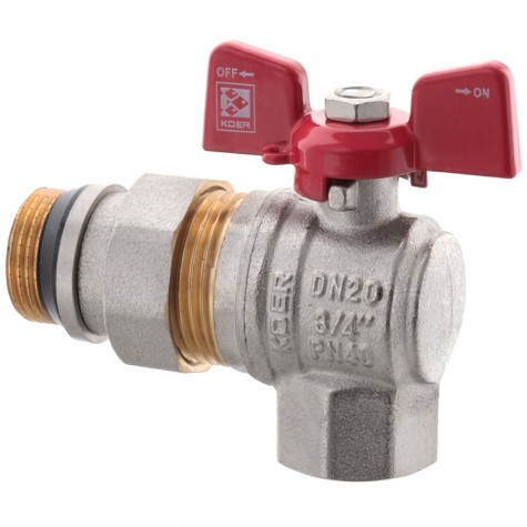 Кран с американкой 3/4" "антипротечка"(Koer KR.228-Gi) угловой (KR0194)