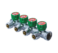 Коллектор вентильный с фитингом Koer KR.1121-4 3/4&x4 ways (KR2652)