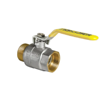 Кран шаровой KOER KR.215.G – 2" FM ГШВ YELLOW, ручка "рычаг" желтая (KR2716)