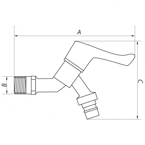Кран для холодної води 1/2" (Koer KR.255) (KR2727) Кран для холодної води 1/2" (Koer KR.255) (KR2727)