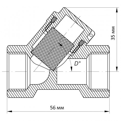 Фільтр грубої очистки 1/2" (нікельований) Koer KR.F01.N (KR2770)