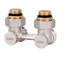 Вузол нижнього підключення радіатора 3/4'' кутовий (комплект) Koer KR.1132 (KR2816)