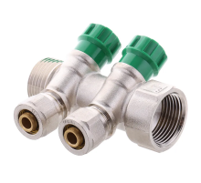 Коллектор вентильный с фитингом Koer KR.1124-2 1x2 ways (KR2832)
