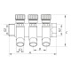 Коллектор вентильный с фитингом Koer KR.1124-3 1x3 ways (KR2833)
