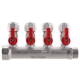 Коллектор с отсекающими кранами с фитингом Koer KR.1125-4 3/4"x4 ways (KR2837)