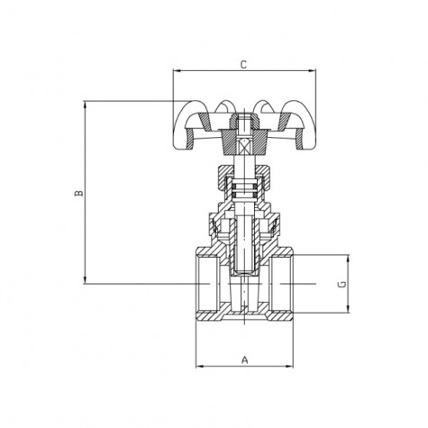 Задвижка клиновая Koer KR.280 – 1/2" (KR2904)