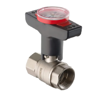 Кран шаровый с пластиковой ручкой и термометром Koer KR.240 – 1" ГГ (KR3119)