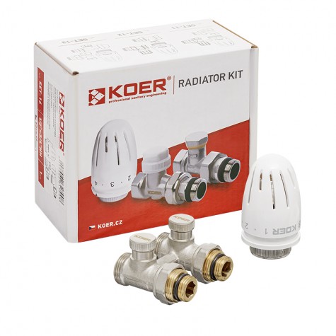 Комплект для нижней подкл. радиатора KOER SET-22 – 1/2"x3/4" (прямой) с термоголовкой ЗЗ (KR3174) Комплект для нижней подкл. радиатора KOER SET-22 – 1/2"x3/4" (прямой) с термоголовкой ЗЗ (KR3174)